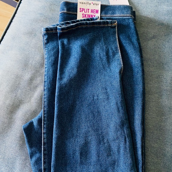 Ladies Vanilla Star Split hem skinny jeggings jeans XL NWT - Picture 6 of 6